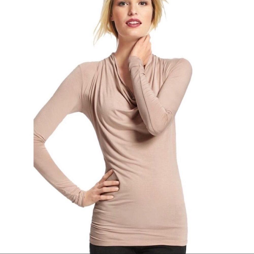 Cabi Blush Pink Cowl Neck Long Sleeve #621 Small